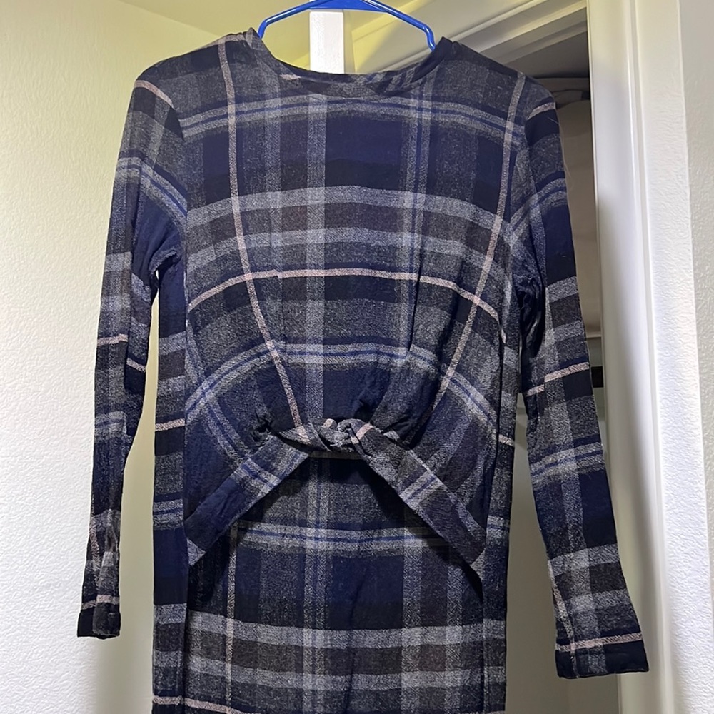 Long plaid Zara shirt